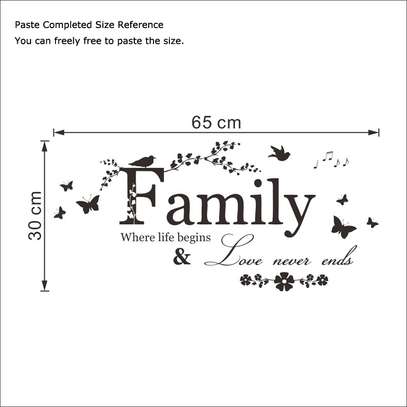 Family Love Never Ends Quote Vinyl Wall Sticker image 3