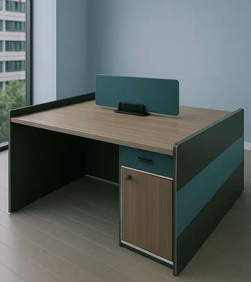 Office Desk: Two-Way Modern Workstation image 3