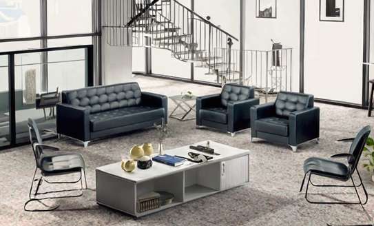 Modern 5-Seater Leather Couch for Office Spaces image 10