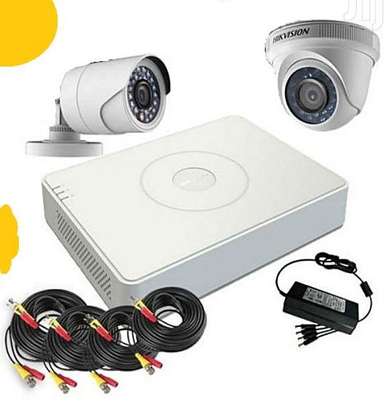 Two CCTV Camera 720p Complete With 50m Cable Roll image 1
