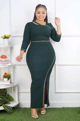 Elegant  Long Dress with Sheer Puffed Sleeves image 12