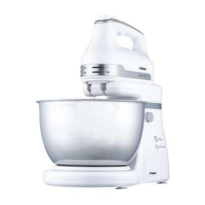 Mika Hand Mixer With Stand, Milky White MMHS201WS image 1