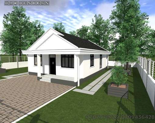 2 bedroom  with concrete gutter (house plan) image 1