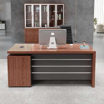 Luxury Wooden L-Shaped Executive Desk for Office image 5