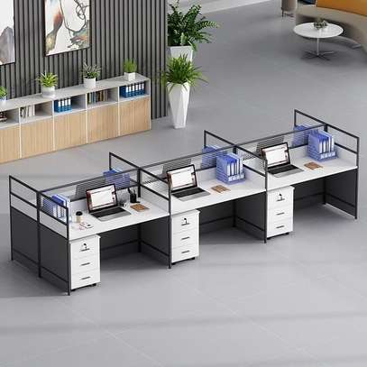 Office Workstation - 4 way modular workspace image 15