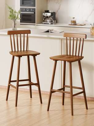 Barstool; Creative Backrest Plastic Barstool image 5