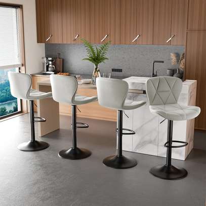 Barstools:Leather Adjustable Swivel Bar Stool In Sotik image 3