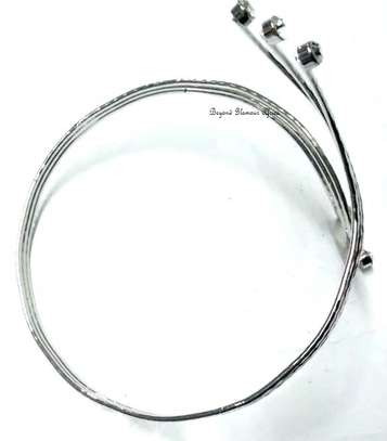 Womens Silver Swirl armlet with earrings image 1