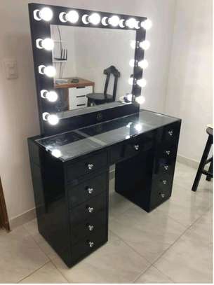 Black chest Drawered lights fitted Vanity dressers image 1