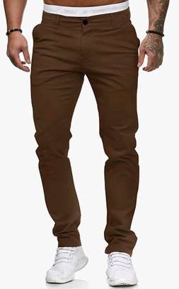 Brown Soft Khaki Men's Trousers image 2