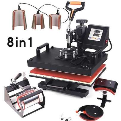 8 in 1 combo heat press machine sublimation printer image 1