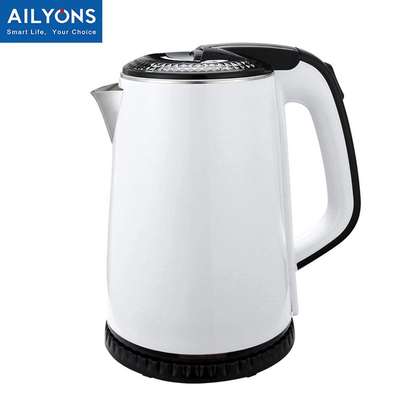 AILYONS FK-0306 Stainless Steel 1.8L Electric Kettle-White image 1
