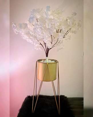 Indoor Luxurious Golden Decorative Plant Stand image 3
