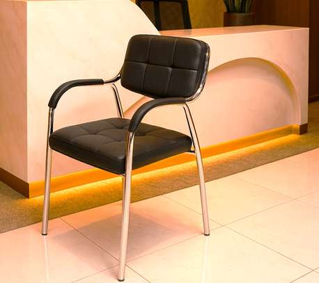 Office Chair: Padded Catalina Chrome Armchair image 3