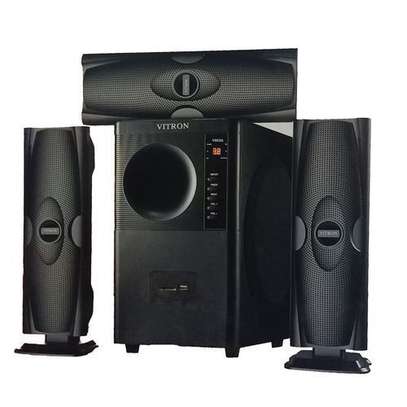 Vitron V635 3.1 HOME THEATER BUILT IN POWERFUL AMPLIFIER, SUB-WOOFER SYSTEM 3.1 CH 10000W - BLACK image 1