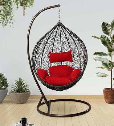 Bird's Nest Rattan Balcony Swing Chair image 4