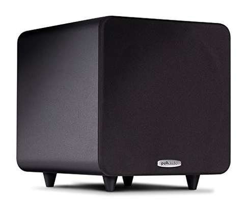 Polk Audio PSW111 Compact Powered 8" Subwoofer | Up to 300 Watt Amp | Stylish Looks, Big Bass at Great Value | Easy Integration with Home Theater Systems image 1