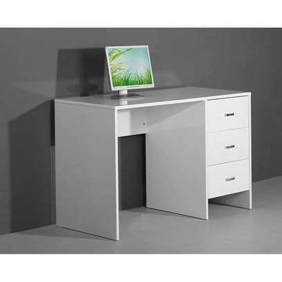 Modern customized Home office desks with a side shelf image 6