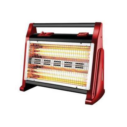 MIKA Quartz Heater, 800-1600W, Red & Black MH301 image 1