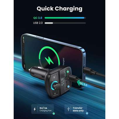 Ugreen Bluetooth Car FM Transmitter with 38W PD USB Charger image 2