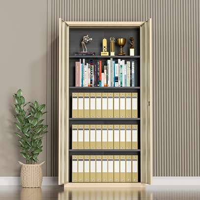Durable Wood Grain Filing Cabinet – Steel Storage image 3