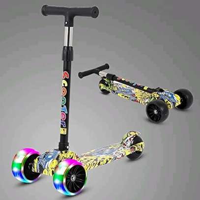 Kids Scooter with LED Lights & Music Player Adjustable image 4