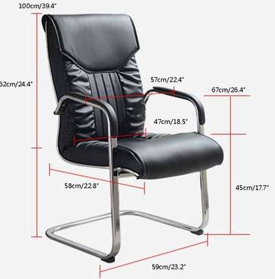 Office Chair: Leather Waiting Office Chair image 3