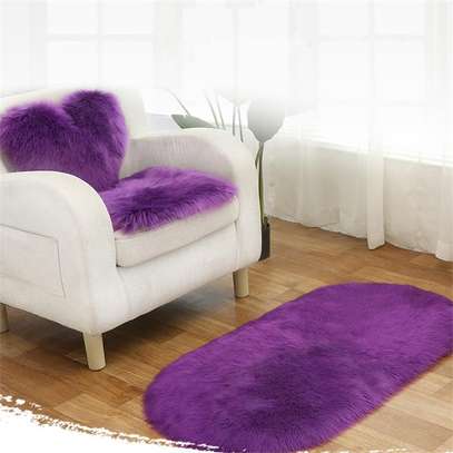 designed side bed fluffy  mat image 3