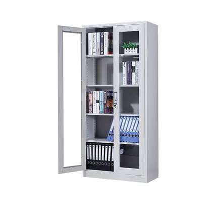 2-door full glass office cabinet image 4