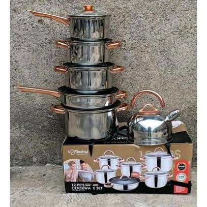 12pcs yimeitai cookware set with kettle image 1