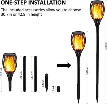 Solar flickering flame torch  garden light -large size 1 pcs image 7