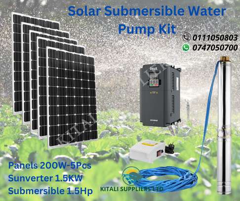 Solar submersible 2Hp water pump Kit image 1