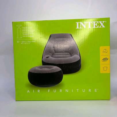 2 in 1 inflatable sofa with footrest and pump image 6