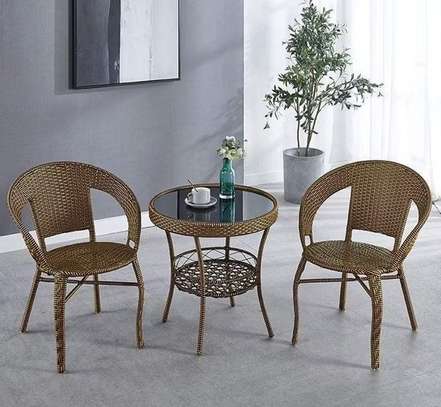 Office Set: Outdoor Brown Rattan Set image 4