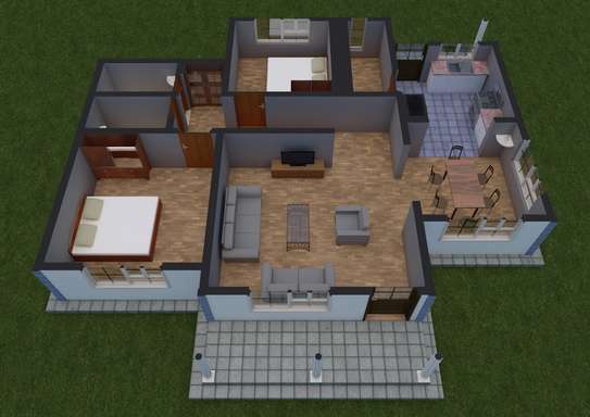 A beautiful two bedroom plan image 3