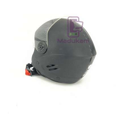 Premium Open Face Motorcycle Helmet , Matt Black image 6