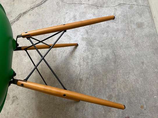 green plastic Eames outdoor chair image 3