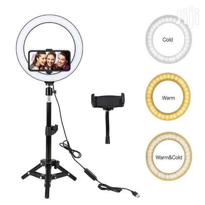 Selfie Ring Light With Tripod 12 Inch Set image 1