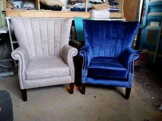 Stylish Pair of Wingback Chairs image 1