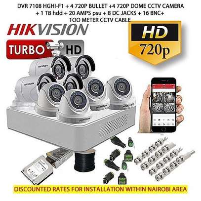 Hikvision 8 CCTV Cameras Kit And DVR With 1 TB Hard Disk image 1