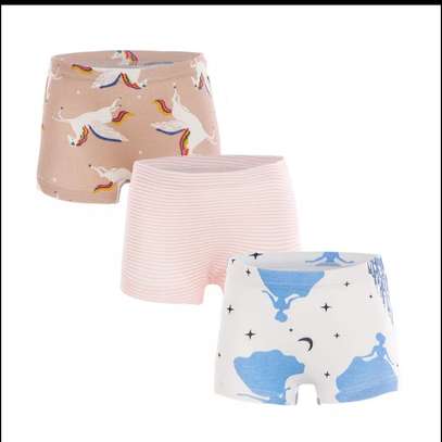 3pcs Set Kids Girls Cotton Underwear Panties / Boxer image 1