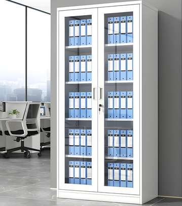 Office Cabinet: Classic Transparent Glass Door File Cabinet image 1