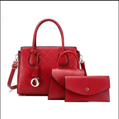 3 in 1 quality handbag ( red) image 1