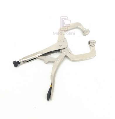11 inch 280mm Locking Pliers C Clamp with Swivel Pad Tips image 2