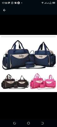 Large 5in1 baby diaper bag -pink image 1