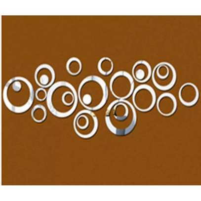 24pcs Creative Circle Wall Stickers, Mirror Stickers image 2