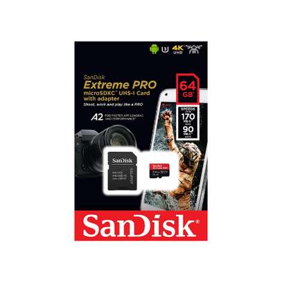 SanDisk 64GB Extreme Pro microSDXC with SD Adapter image 3