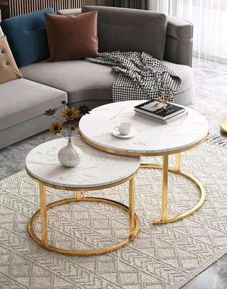 Glass tempered nesting table image 1