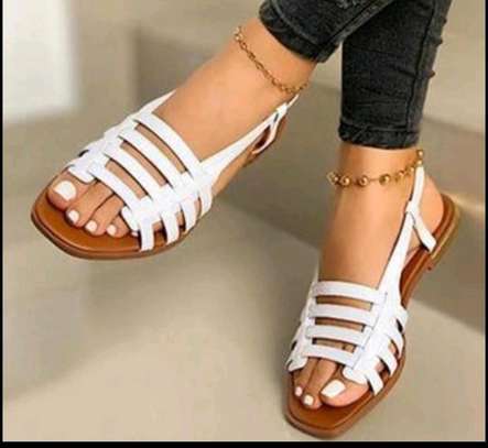 Ladies quality suede and canvas sandals image 2