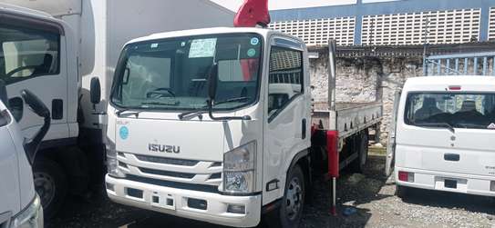 ISUZU ELF WITH CRANE AND FRONT LEAF SPRINGS image 1